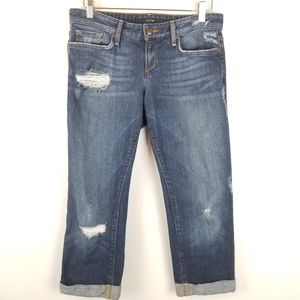 Joe’s Jeans Ex-Lover Cropped Distressed Jeans Women’s 25 Boyfriend Raw Hem